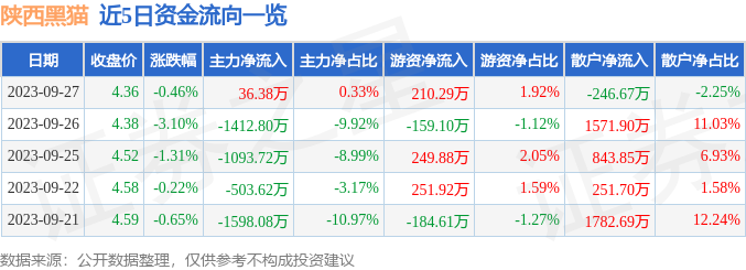 陕西黑猫（601015）9月28日9点39分触及涨停板