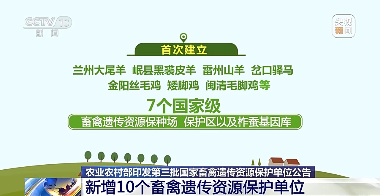 我国新增10个畜禽遗传资源保护单位被纳入国家畜禽遗传资源保护体系